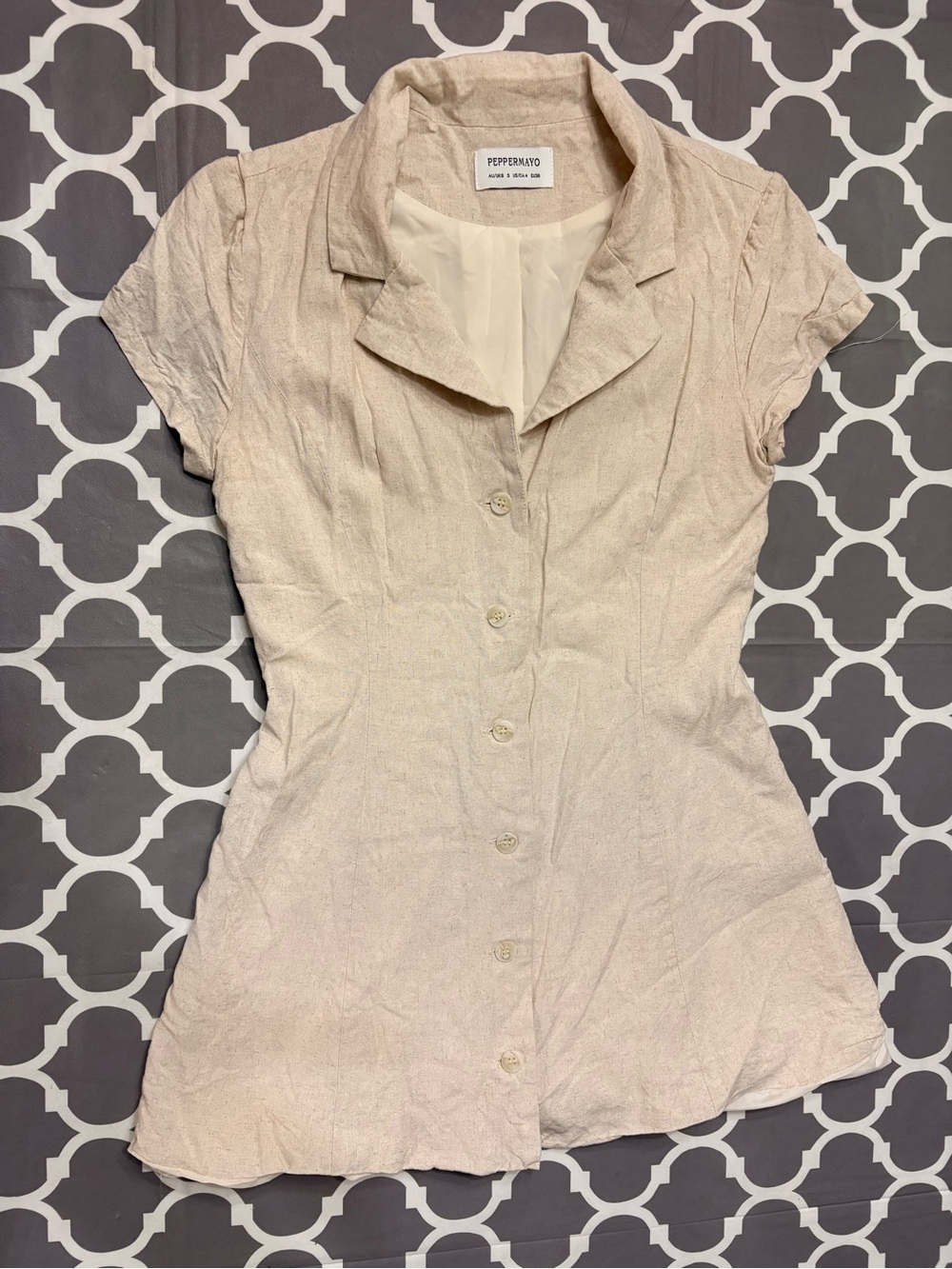 Peppermayo Russo Linen Mini Dress - Picture 3 of 11